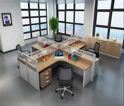 China Regular Modern And Simple Round Office Furniture Executive Desk With Table And Side Cabinets for sale