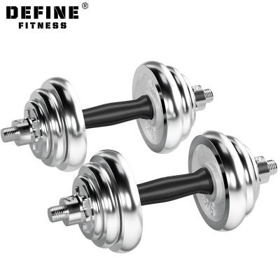 China High Quality 10kg Dumbbell Set Barbell Dumblebells Deifne Fitness Gym Weight Plated Adjustable Dumbbells for sale