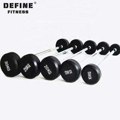 China Hex Rubber Dumbbell Set Fitness Wholesale Heavy Duty Rubber Barbell for sale