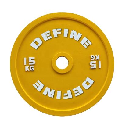 China Eco-Friendly DEFINE FITNESS Cross Fitness Competition Weightlifting Calipers Bumper Plates Calibrated Weight Plates for sale