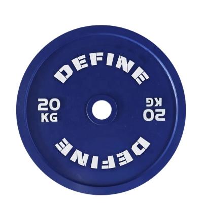 China Weightllfting SET SPORTS Fitness Change Weightlifting Kg Steel Bumper Plates Powerlifting Calibrated Plate for sale