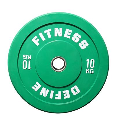 China Weightllfting Define Fitness Improve Price Premium Rubber Barbell Bumper Plate Custom Plates Colored Weight Plates for sale