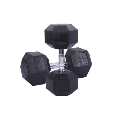 China Universal SET FITNESS Gym Rubber Hex Dumbbell for sale