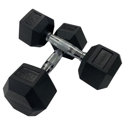 China Durable OEM Factory Price Customized Mancuernas Pounds Hammer Rubber Hex Weightlifting Hex Dumbbell for sale