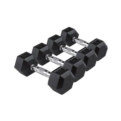 China Durable Define Fitness Hot Selling Hexagon Shape Urethane Rubberized Hex Wrapped Dumbbell Large For Resistance Training for sale