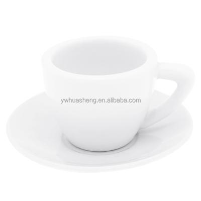 China Viable Hot Selling Ceramic Coffee Cup And Tea Set 1Espresso Large Qantity Stock Ceramic White Cup And Saucer For Daily Home Use for sale