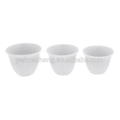 China Factory Wholesale Viable Sudan Ramadan Ceramic Coffee Mugs Box Eid Holiday Use Plain White Small Size Directly 12pcs/foam for sale