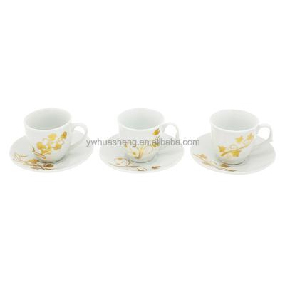 China Sustainable Manufacture Sale Caneca Porcelana Taza De Maquina Cafe Espresso Cup And Saucer Set Porcelain Material for sale