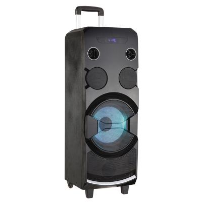 China AirPlay 15 Inch Portable Rechargeable Woofer Trolley DJ Box Speaker Radio for sale