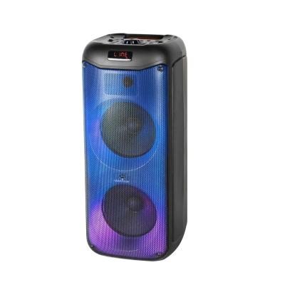 China No Speaker Professional Plastic Portable Home Mobile Stage Dance Audio With Fire Rotation Lighting/USB/TF/FM/AUX for sale