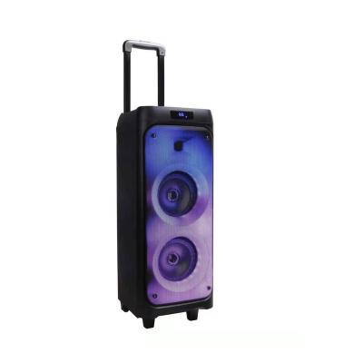 China HOME THEATER Dual 6.5inch Subwoofer Cart Audio Speaker With Fire Light Effects for sale