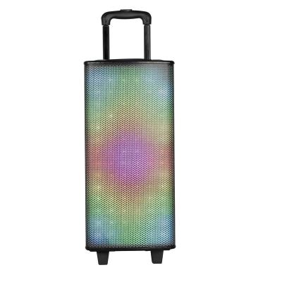 China No Fashion Case Power Star Active Wooden Loud Fire Led Trolley Speaker for sale