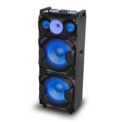 China AirPlay 15 inch party rechargeable 1000watt audio speaker with lights for sale