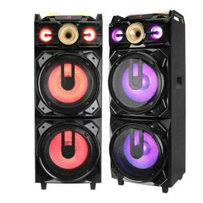 China Multifunctional Professional AirPlay Speaker Active Stage Sound Trolley Speaker With Rechargeable Battery for sale