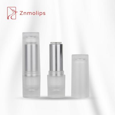 China Custom Cosmetic 12.1mm Frosted Clear Plastic Lipstick Tube Empty Lipstick Packaging Box for sale