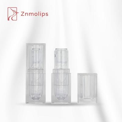 China Square Custom Empty Transparent Lipstick Tubes Clear Transparent Plastic Plastic Lipstick Packaging Box for sale