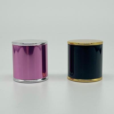 China Perfume 2021 New 15mm Perfume Capsule Packaging Customized Purple Perfume Cap Cube Round Aluminum Cap for sale