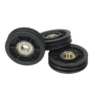 China Wholesale custom high precision mold injection roller u groove nylon pulley wheels with bearing for sale