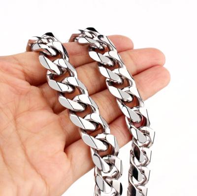 China 2022 Hiphop Small Business Idea 15mm Cuban Chain Bangles Jewelry Store Wholesale Thick Dominant Stainless Steel Bracelet for sale