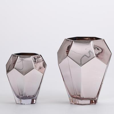 China New Eco-friendly Style Colorful Flower Glass Vases Decorations For Home for sale