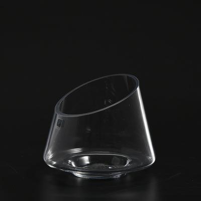 China Home Decoration Transparent Heavy Duty With Flat Bottom Bowl Design Glass Candle Holder Making Supply for sale