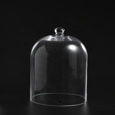 China Multi-Functional Hot Selling Sustainable Clear Glass Dome Food Cover Dust Proof Glass Cake Cover For Decoration for sale