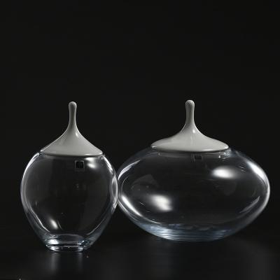 China No Hand-blown Transparent Glass Candy Jar Or Marshmallow Jar With A Seal Lid For Kitchen Utensils for sale