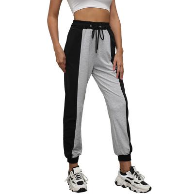 China Breathable Women 2021 Summer European Casual Harem Letter Printing New Straight Leg and American Drawstring Pants Sports Pants for sale