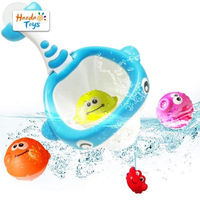 China With 3 Water SprayOcean Animal Balls Design Basketball Hoop Smart Bathtub Toys With 3 Ocean Animal Balls And Powerful Suction Cup Bath Toys For Kids for sale