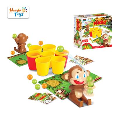 China Playing Fun Kids Novelty Toys Crazy Action Monkey Plastic Board Game Shooting Toy for sale