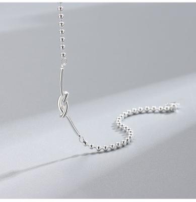 Cina La personalità minimalista 925 Sterling Silver Bracelet Love Knot borda i gioielli a catena in vendita