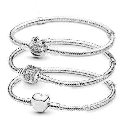 China Silberne überzogene nette Armband-Kette bezaubern das DIY-Schmuck-Geschenk, das den überzogenen Rhodium macht zu verkaufen