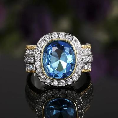 China Couple Wedding 925 Silver CZ Rings , 4.20g Sterling Silver Diamond Engagement Rings for sale