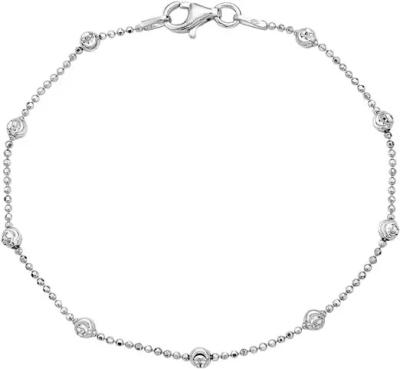 China 1.8g Women's 925 Silver Bead Bracelet Crescent Chain Designer for sale