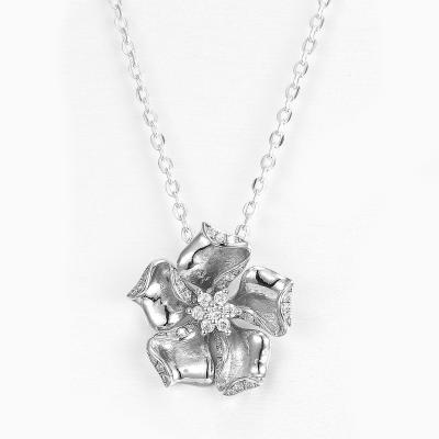 China Dainty CZ Zircon Pendant In 925 Sterling Silver Custom Logo Engraved Gift Box Included for sale