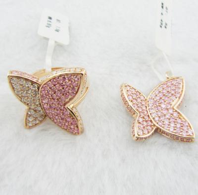 China Customized 925 Logo Rhodium Plated Jewelry Set With AAA CZ Stud Earrings for sale