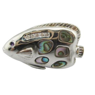 China Kleurrijke schelp zilveren edelsteen hanger Zircon kristal ketting voor alledaagse feesten Te koop