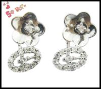 China Vintage 925 Silber CZ Ohrringe Nickelfrei für Gelegenheitszeiten Einfacher Stil süße Sterling Silber Ohrringe kleines Silber zu verkaufen