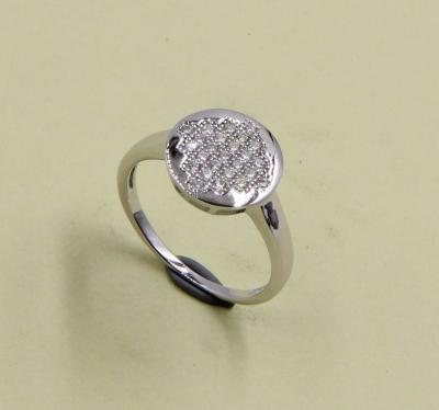 Cina Anello rotondo di zirconia cubica di grado AAA in argento sterling 925 argento sterling cz anelli in argento inciso anello 925 anello in argento in vendita