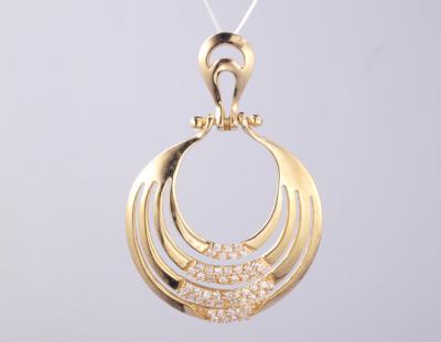 China 18K YELLOW Gold Unique 925 Silver Geometric Pendant Decorated With Customizable Zircon silver gemstone rings Accessory for sale