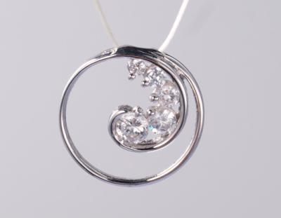 China Geometric Series Round Delicate 925 Silver CZ Geometric Pendant Customizable With 46cm Chain   925 Silver CZ Pendant and Affordable for Your Accessory Collection for sale