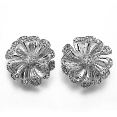 China Silber CZ-Blumen-Ohrring-Schmuck-Ohrringe der Winden-925 entwerfen zu verkaufen