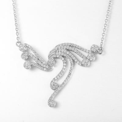 Cina Zircone 925 Sterling Silver Necklaces Flying Pheonix in vendita