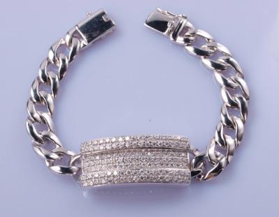 China AAA Cubic Zirconia 92.5 Sterling Silver Bracelets 17cm Cartier Permanent Bracelet for sale