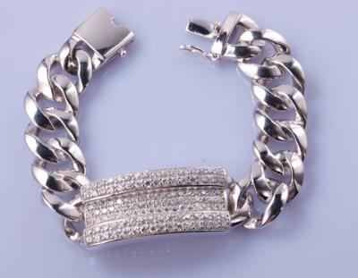 China 50 gramos 925 de pulsera de plata el 17cm Michael Kors Sterling Silver Bracelet de la CZ en venta