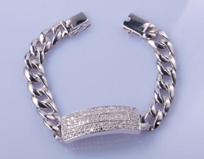 Cina Braccialetto d'argento Tiffany Charm Sterling Silver Bracelet del 17cm 925 CZ degli uomini in vendita