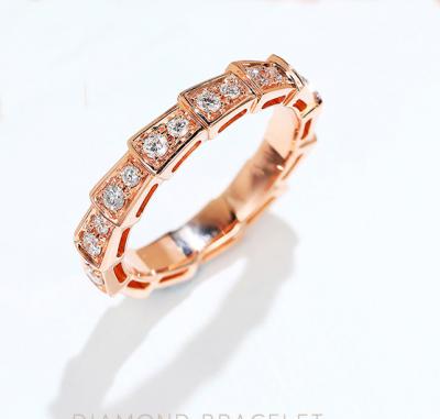 Cina Oro Diamond Rings 3.5g 18K Rose Gold Wedding Band della vipera 18K di Serpenti in vendita