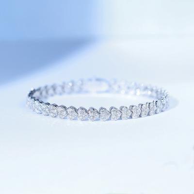 中国 3.0ct 18K Gold Diamond Bracelets 16cm Tennis Friendship Bracelet 販売のため