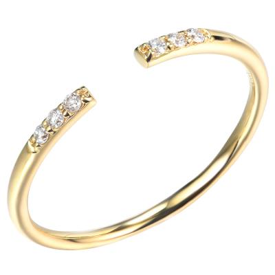 China De Gouden Diamond Rings 0.05ct 1gram Aangepaste Grootte van de openingenring 18K Te koop