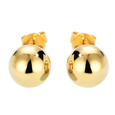 China Noble de los pendientes 8m m de la rótula del oro de las mujeres 18k minimalista para el compromiso en venta